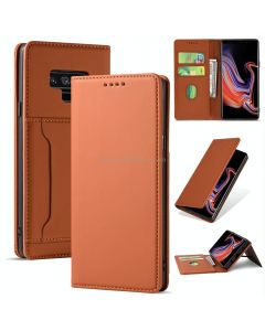 For Samsung Galaxy Note9 Strong Magnetism Liquid Feel Horizontal Flip Leather Case with Holder & Card Slots & Wallet