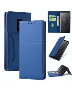 For Samsung Galaxy S9 Strong Magnetism Liquid Feel Horizontal Flip Leather Case with Holder & Card Slots & Wallet