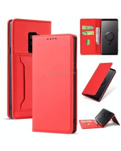 For Samsung Galaxy S9+ Strong Magnetism Liquid Feel Horizontal Flip Leather Case with Holder & Card Slots & Wallet