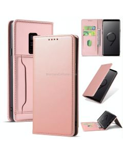 For Samsung Galaxy S9+ Strong Magnetism Liquid Feel Horizontal Flip Leather Case with Holder & Card Slots & Wallet