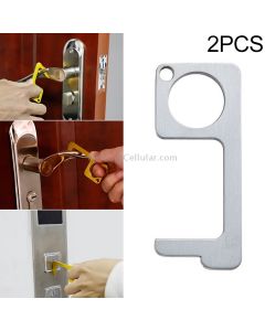 2 PCS Portable Quarantine Virus Open Door Press Elevator Key Ring