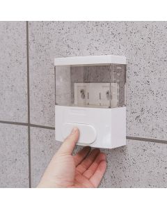 300ml Wall-mounted Plastic Singe-Tube Manual Press-type Shower Gel Foam Soap Dispenser