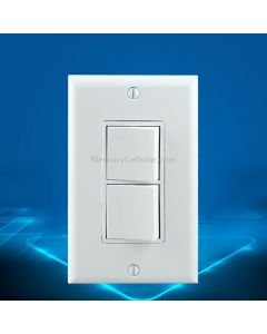 PC Double-connection Power Socket Switch, US Plug, Round White UL Two Opening Single Control