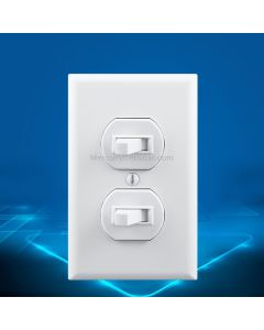 PC Double-connection Power Socket Switch, US Plug, Round White UL 15A Double Plug