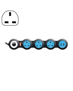 Charging Plug-in Wiring Board Creative Rotary Towline Board 13A Deformed Socket with USB, UK Plug, 4-Bit Socket
