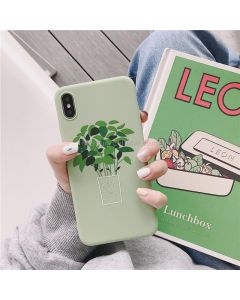 Green Flowers TPU Phone Case For iPhone XS Max