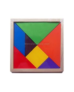 Baby Toy Fine Wooden Jigsaw Puzzle Large Size Tangram, Size: 16*16cm