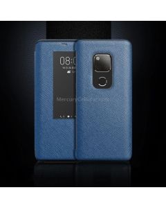 Cross Texture Horizontal Flip Leather Case for Huawei Mate 20 X, with Call Answering Function & Sleep / Wake-up