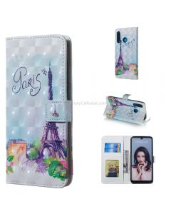 Tower Pattern 3D Horizontal Flip Leather Case for Huawei P30 Lite, with Holder & Card Slots & Photo Frame & Wallet