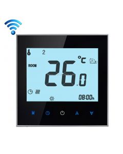 BHT-1000-GA-WIFI 3A Load Water Heating Type Touch LCD Digital WiFi Heating Room Thermostat, Display Clock / Temperature / Periods / Time / Week / Heat etc.