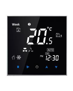BAC-2000 Central Air Conditioning Type Touch LCD Digital 2-pipe Fan Coil Unit Room Thermostat, Display Fan Speed / Clock / Temperature / Time / Week / Heat etc.