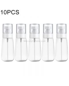 10 PCS Portable Refillable Plastic Fine Mist Perfume Spray Bottle Transparent Empty Spray Sprayer Bottle, 60ml