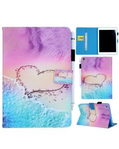 Heart Pattern Horizontal Flip Leather Case for iPad Air / Air 2 / iPad Pro 9.7 2016 / iPad 9.7 2017 / 9.7 2018, with Holder & Card Slot & Wallet