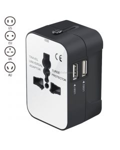 Portable Multi-function Dual USB Ports Global Universal Travel Wall Charger Power Socket, For iPad , iPhone, Galaxy, Huawei, Xiaomi, LG, HTC and Other Smart Phones, Rechargeable Devices