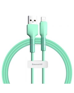 Baseus CALGJ-06 2.4A USB to 8 Pin Charging + Data Transmission Silicone Data Cable, Length: 1m