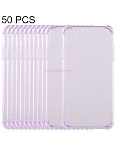 50 PCS 0.75mm Dropproof Transparent TPU Case for iPhone X / XS