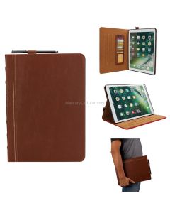 Bible Style Business Horizontal Flip Leather Case for iPad Pro 12.9 (2017) & Pro 12.9 (2015), with Card Slots & Pen Slots & Photo Frame & Holder