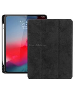 Horizontal Flip Leather Case with Pen Slot Three-folding Holder & Wake-up / Sleep Function for iPad Pro 12.9 (2018)