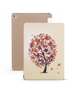 Maple Pattern Horizontal Flip PU Leather Case for iPad Mini 2019, with Three-folding Holder & Honeycomb TPU Cover