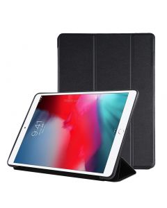 PU Plastic Bottom Case Foldable Deformation Left and Right Flip Leather Case with Three Fold Bracket & Smart Sleep for iPad Air3 2019