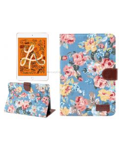 Horizontal Flip Floral Cloth Leather Case for iPad Mini 2019 / iPad Mini 4, with Holder & Sleep / Wake-up Function & Wallet