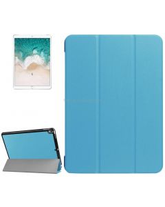 For iPad Pro 10.5 inch PU Litchi Texture 3-folding Smart Case Clear Back Cover with Holder
