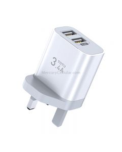 TOTUDESIGN Minimal Series CACA-021 3.4A Dual USB Ports Travel Charger, UK Plug