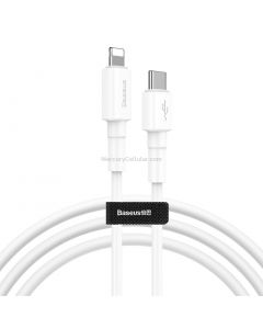Baseus 18W PD Type-C / USB-C to 8 Pin Mini White Quick Charging Cable, Length: 1m