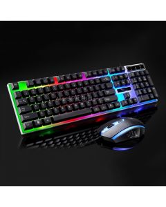 ZGB G21 1600 DPI Professional Wired Colorful Backlight Mechanical Feel Suspension Keyboard + Optical Mouse Kit for Laptop, PC