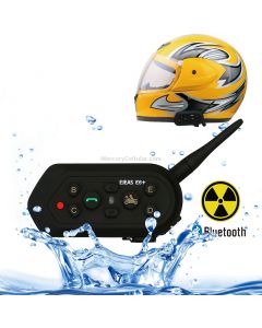 EJEAS E6 Plus 1200m IP65 Waterproof 6 Users Connetion Riders Bluetooth Multi-Interphone Headsets for Motorcycle Helmet With Handle / Remote Control