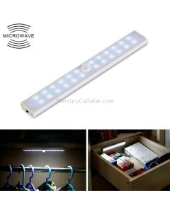 2W 24 LEDs White Light Wide Screen Intelligent Human Body Sensor Light LED Corridor Cabinet Light, USB Charging Version