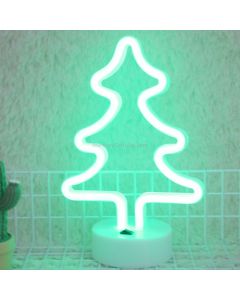 Christmas Tree Romantic Neon LED Holiday Light with Holder, Warm Fairy Decorative Lamp Night Light for Christmas, Wedding, Party, Bedroom