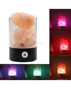 Sunshine M2 Creative HIMALAYA Crystal Salt Lamp, USB Charge Healthy Rock Table Desk Lamp Night Light with Base