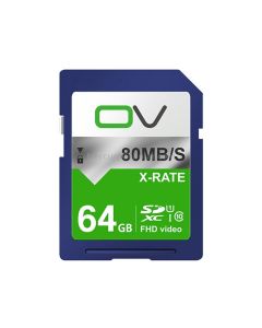 OV 64GB 10/80 W/R High Speed Class10 FHD Video SD Card