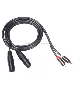 366120-15 2 RCA Male to 2 XLR 3 Pin Female Audio Cable, Length: 1.5m