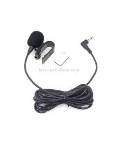 ZJ025MR Stick-on Clip-on Lavalier Mono Microphone for Car GPS / Bluetooth Enabled Audio DVD External Mic, Cable Length: 3m, 90 Degree Elbow 3.5mm Jack