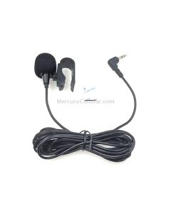 ZJ025MR Stick-on Clip-on Lavalier Stereo Microphone for Car GPS / Bluetooth Enabled Audio DVD External Mic, Cable Length: 3m, 90 Degree Elbow 2.5mm Jack