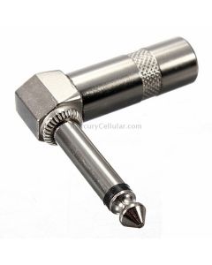 1/4 Inch 6.35mm Audio Mono Plug L-shaped Right Angle Screw Jack Male Guitar Audio Connector
