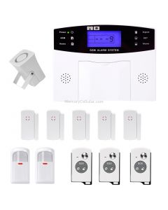 YA-500-GSM-21 12 in 1 Kit Wireless 315MHz GSM SMS Security Home House Burglar Alarm System with LCD Screen