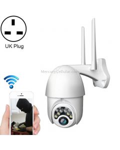 Q10 Outdoor Waterproof Mobile Phone Remotely Rotate Wireless WiFi 10 Lights IR Night Vision HD Camera, Support Motion Detection Video / Alarm & Recording, UK Plug