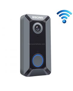 ESCAM V6 720P 2.6mm 140 Degree Wide-angle Lens IP65 Waterproof Smart Wireless Video Doorbell without Battery & Chime, Support Infrared Night Vision & APP Push Notification & Free Cloud Storage