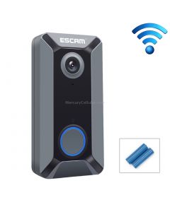 ESCAM V6 720P 2.6mm 140 Degree Wide-angle Lens IP65 Waterproof Smart Wireless Video Doorbell with Battery, without Chime, Support Infrared Night Vision & APP Push Notification & Free Cloud Storage