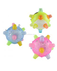 3 PCS Funny Flashing Bouncing Ball LED Light Dancing Music Ball Toys, Random Color Delivery