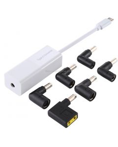 Laptop Power Adapter 65W USB-C / Type-C Converter to 6 in 1 Power Adapter