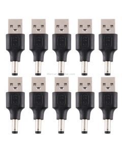 10 PCS 5.5 x 2.1mm Male to USB 2.0 Male DC Power Plug Connector