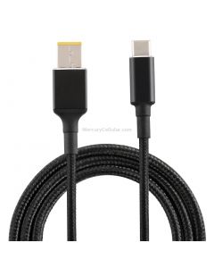 Big Square Male to USB-C / Type-C Male Nylon Weave Power Charge Cable for Lenovo, Cable Length: 1.7m