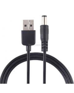 3A USB to 5.5 x 2.1mm DC Power Plug Cable, Length: 1m