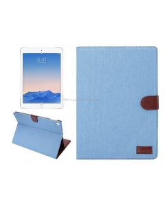 Denim Cloth Texture Horizontal Flip Leather Case with Sleep / Wake-up Function & Holder & Card Slots & Wallet for iPad Pro 9.7 inch