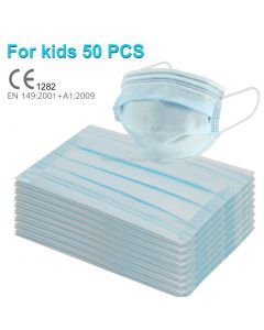 50 PCS for Kids Disposable 3-layered Protection Breathable Earloop Antiviral Protective Face Mask