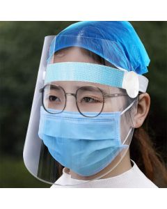 Clear Protective Face Shield Anti-Saliva Splash Anti-Spitting Anti-Fog Anti-Oil Mask with Elastic Band